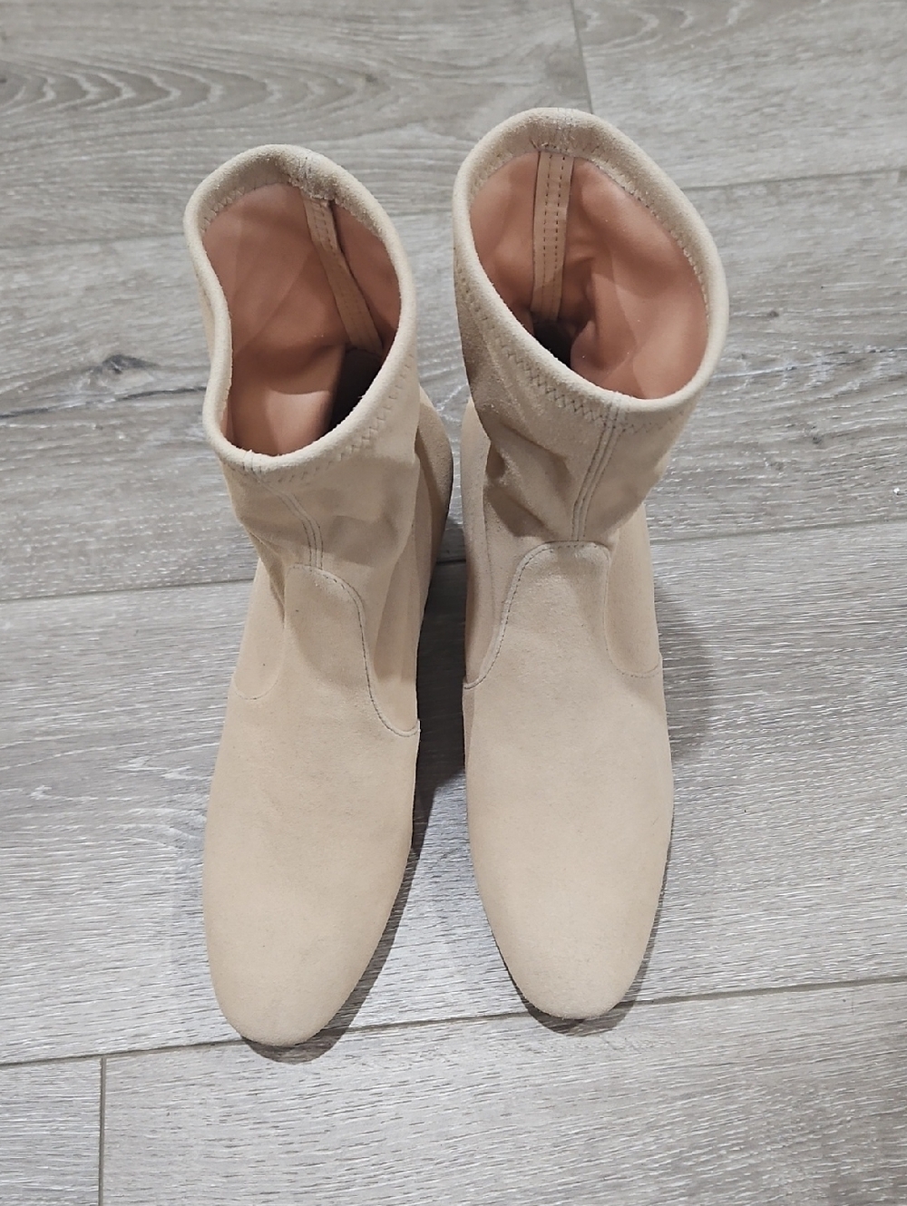 Stuart Weitzman Sand Stretch Sock Ankle Booties